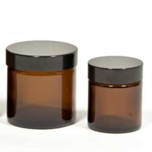 Amber Glass Jars